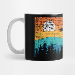 Vintage Retro Frisbee Disc Golf Frolf Stupid Tree Forest Mug